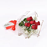 Pretty Red Roses in a Bunch