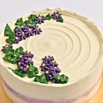 Purple Aster Flowers Red velvet Cake Half Kg