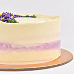 Purple Aster Flowers Vanilla Cake One Kg