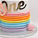 Rainbow Birthday Red Velvet Cake