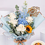 Rakhi Special Chocolate Cake With Flowers