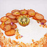 Rakhi Special Half Kg Vanilla Cake Topped With Gulab Jamun And Kiwi