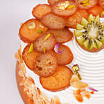 Rakhi Special Half Kg Vanilla Cake Topped With Gulab Jamun And Kiwi