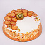 Rakhi Special One Kg Vanilla Cake Topped With Gulab Jamun And Kiwi