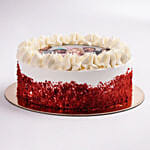 Red Velvet Photo Cake For Birthday One kg