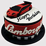 Red Lamborghini Marble Cake