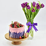 Red Velvet Dream Cake with Flowers