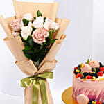 Red Velvet Dreams Cake With Flowers