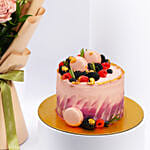 Red Velvet Dreams Cake With Flowers