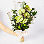 Refreshing Green Anthurium Bouquet