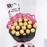 Roses And Rochers Birthday Bouquet