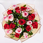 Roses Bouquet of 10 Pink n 10 Red