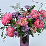 مزهرية ورود الكريسماس