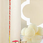 Sacred Beadwork Mauli Rakhi N Milk Rasgulla Combo