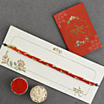 Sacred Beadwork Mauli Rakhi N Milk Rasgulla Combo