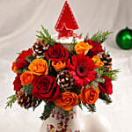 Santa Shoe Flower Arrangement
