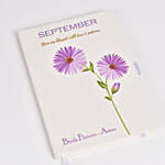 September Birthday Flower with Printed Diary