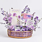 September Birthday Wishes Purple Hamper