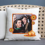 وسادة هدية بيضاء لطيفة مطبوع عليها صورة حسب الطلب