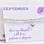 Silver Bracelet for September Birthday Wishes