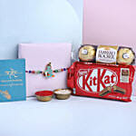 Sneh Bal Kanha Rakhi With Kitkat & Ferrero Rochers