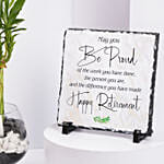 Sprial Lucky Bamboo with Retirement Wishes