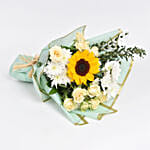 Sunflower and Roses bunch