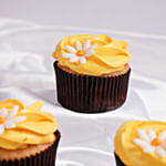 Sunny Daisy Chocolate Delights Cup Cake