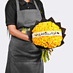 Sunny Graduation Roses Bouquet