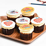 كومبو كب كيك يوم المعلم مع باقة ورد