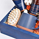 هدية رجالية بوكس العناية الشخصية مع شوكولاته بتصميم أنيق