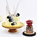 Tiers of Joy Delectable Chocolate Cake with Personalised Forever Rose