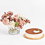 Tiramisu Velvet Cake With Flower