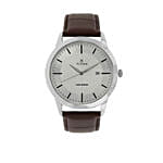 Titan Classic Silver Dial Leather Strap Watch For Him