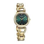 Titan Green Dial Watch with Fresh Floral Basket For Her