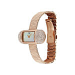 Titan Raga Mother of Pearl Analog Watch with Ring for Her