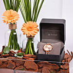 Titan Raga Showstopper Rose Gold Watch For Her