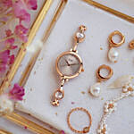 Titan Raga Watch fro her Rose Gold with Flowers