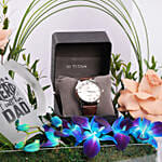 Titan Watch and Hero Dad Mug Gift Set