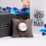 Titan Watch and Hero Dad Mug Gift Set