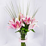 Umrah Mubaraka Lily Arrangement