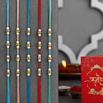 Understated Elegance Beads Rakhi Set of 5