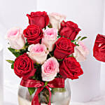 هدية حب مع مزهرية ورود