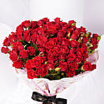 Valentine Red Spray Roses Bouquet