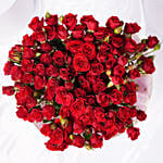 Valentine Red Spray Roses Bouquet