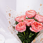 Valentines 6 Garden Roses Bouquet