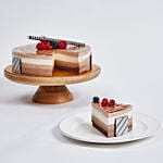 Vivid Bunch Of Flowers With Cake