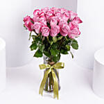 Vase Of 18 Mystic Purple Roses