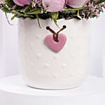 Vase Of Royal Purple Roses