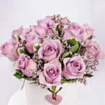 Vase Of Royal Purple Roses